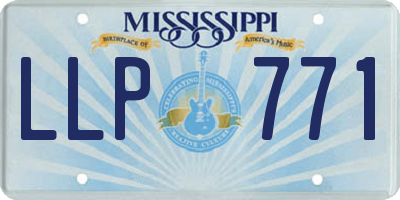 MS license plate LLP771