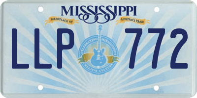 MS license plate LLP772