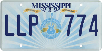MS license plate LLP774