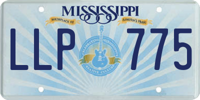 MS license plate LLP775