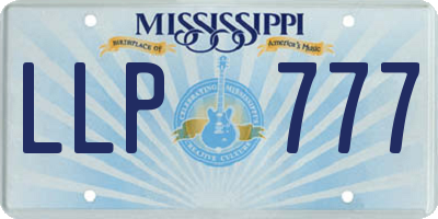 MS license plate LLP777