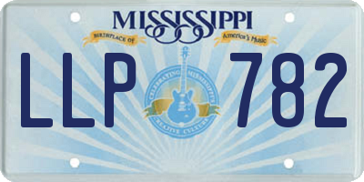 MS license plate LLP782