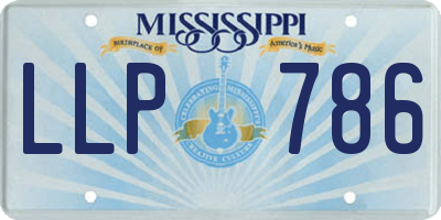 MS license plate LLP786