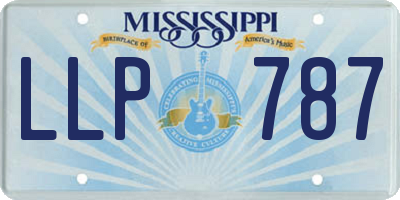 MS license plate LLP787