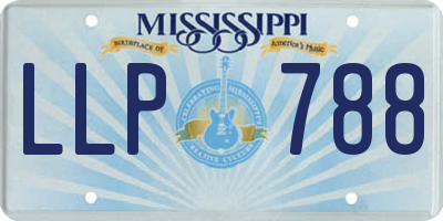 MS license plate LLP788