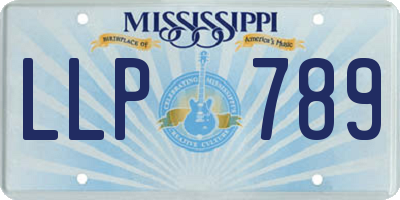 MS license plate LLP789