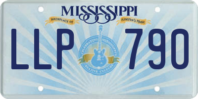 MS license plate LLP790