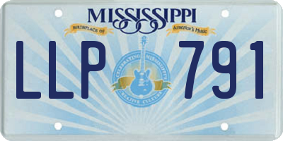 MS license plate LLP791