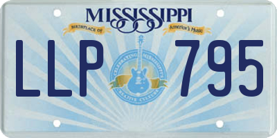 MS license plate LLP795