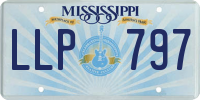 MS license plate LLP797