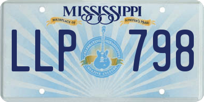 MS license plate LLP798