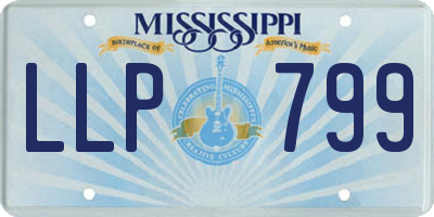 MS license plate LLP799
