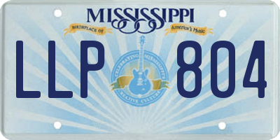 MS license plate LLP804