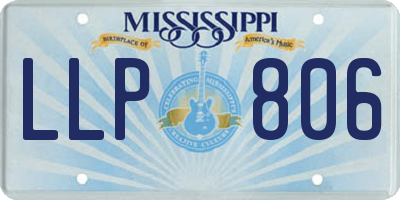 MS license plate LLP806