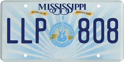 MS license plate LLP808