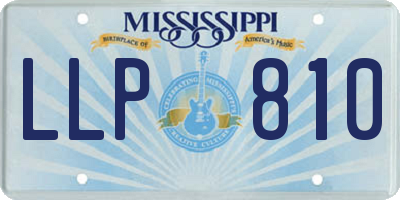 MS license plate LLP810