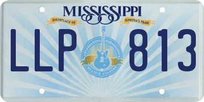 MS license plate LLP813
