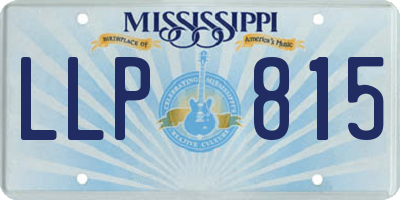 MS license plate LLP815