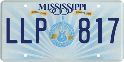 MS license plate LLP817