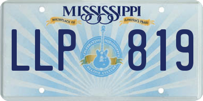 MS license plate LLP819
