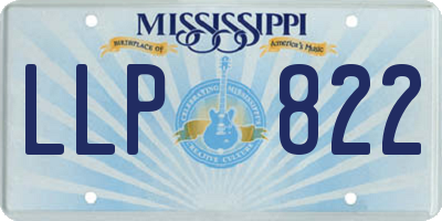 MS license plate LLP822