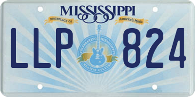 MS license plate LLP824