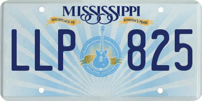 MS license plate LLP825