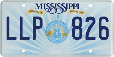 MS license plate LLP826
