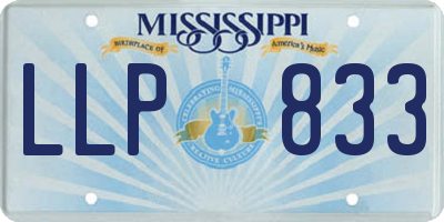 MS license plate LLP833