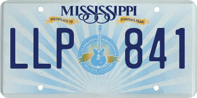 MS license plate LLP841