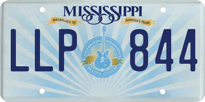 MS license plate LLP844