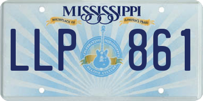 MS license plate LLP861