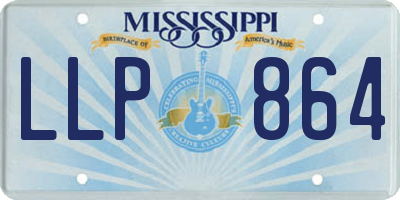 MS license plate LLP864