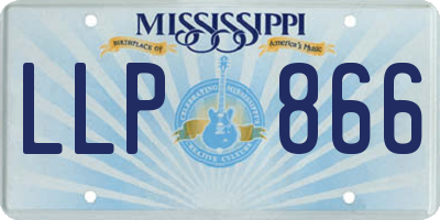 MS license plate LLP866