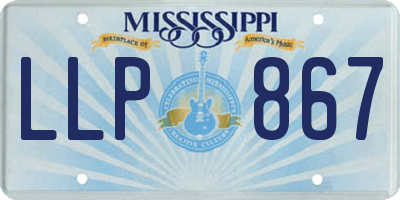 MS license plate LLP867