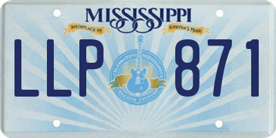 MS license plate LLP871