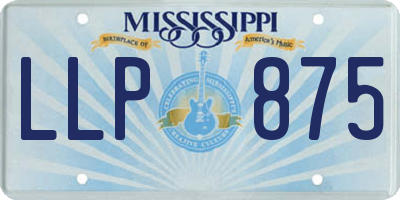 MS license plate LLP875