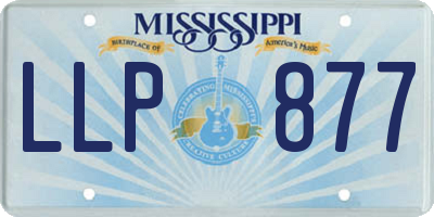 MS license plate LLP877