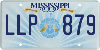 MS license plate LLP879