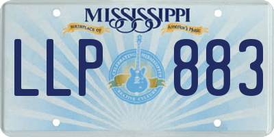 MS license plate LLP883