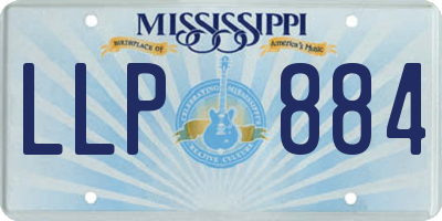 MS license plate LLP884