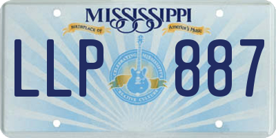 MS license plate LLP887
