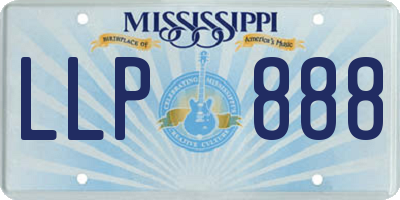 MS license plate LLP888
