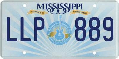 MS license plate LLP889