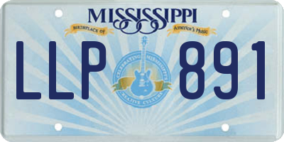 MS license plate LLP891