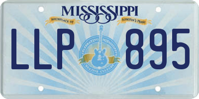MS license plate LLP895