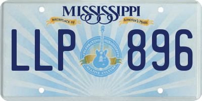 MS license plate LLP896
