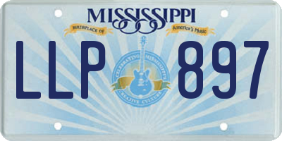 MS license plate LLP897