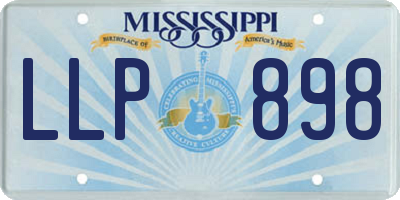 MS license plate LLP898
