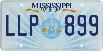 MS license plate LLP899